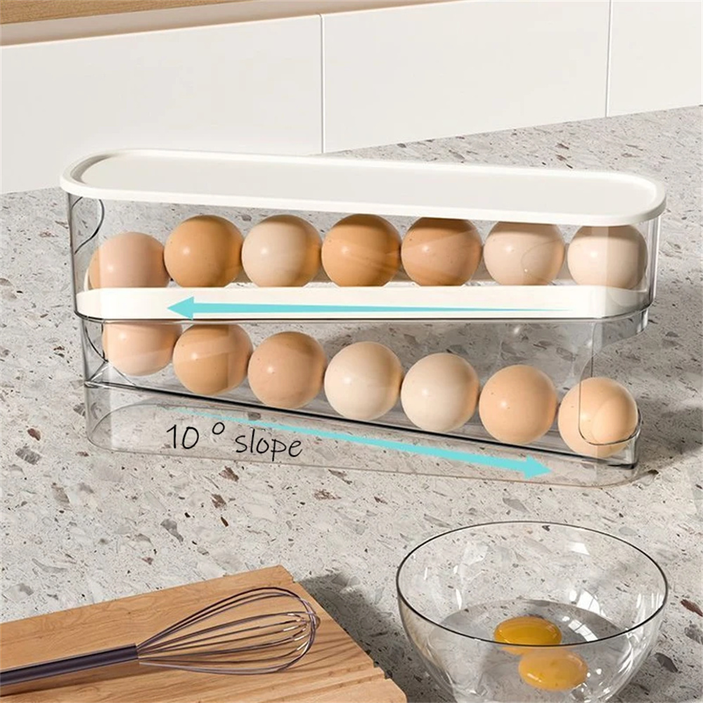 กล่องใส่ไข่แบบเลื่อน 1 ชิ้น กล - Egg Storage Holder บทวิจารณ์และราคา