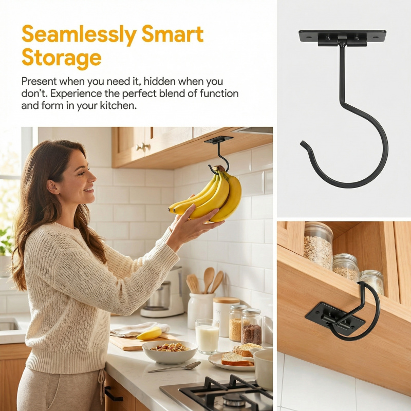 ตะขอแขวนกล้วยแบบติดผนังโลหะสีด - Food Storage And Preservation บทวิจารณ์และราคา