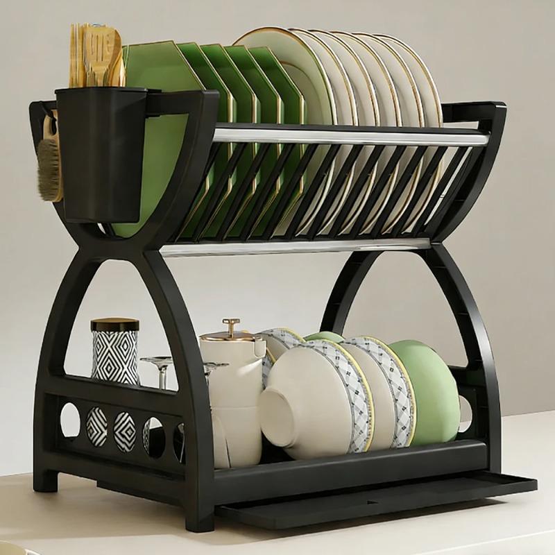 ชั้นวางจาน 2 ชั้น สำหรับจัดระเ - Food Storage Shelving บทวิจารณ์และราคา