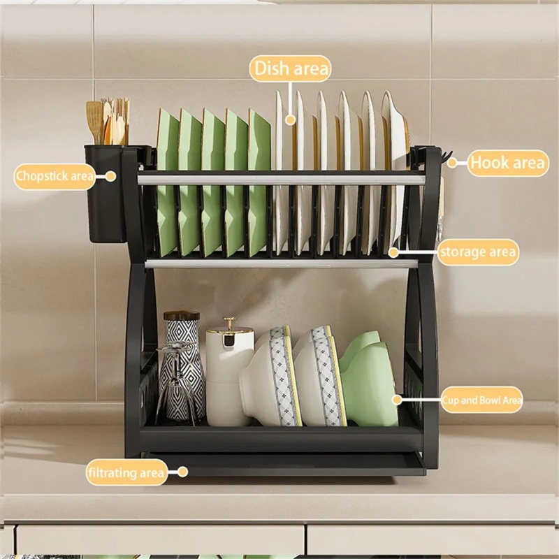 ชั้นวางจาน 2 ชั้น สำหรับจัดระเ - Food Storage Shelving บทวิจารณ์และราคา