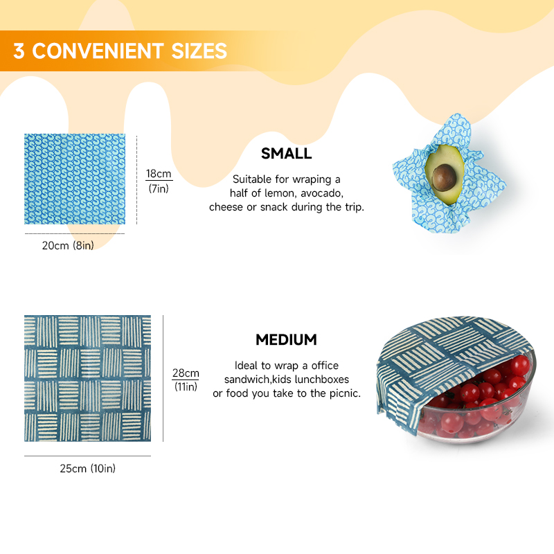 2 ชิ้น / 4 ชิ้น ผ้าห่ออาหารจาก - Beeswax Food Wrap บทวิจารณ์และราคา